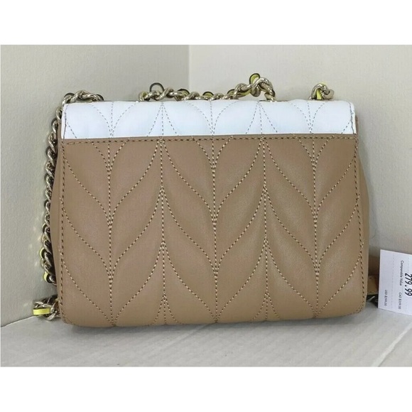 New Kate Spade Mini Emelyn Briar Lane Quilted Crossbody bag White Dove Multi - Picture 2 of 7